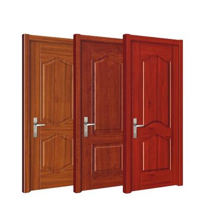 China Teak Door Interior Solid Wood Door Modern Solid Wood Double Door Design Interior Solid Wood Door for sale