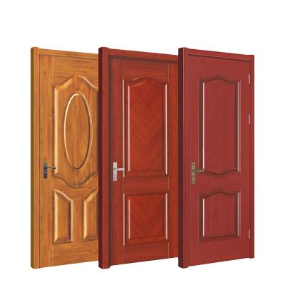 China Modern Wood Veneer Wood Doors Melamine Interior Solid Wood Panel Core Melamine Doors for sale