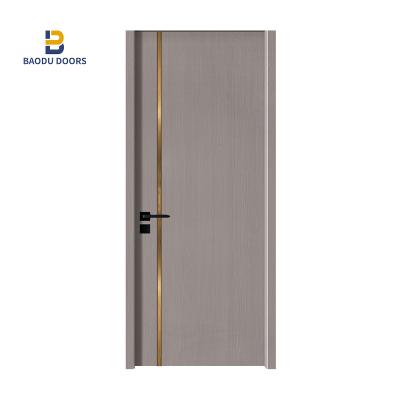 China Baodu factory direct low price wooden door waterproof melamine panel Baodu wood door for sale