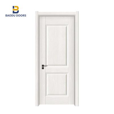 China Baodu pvc wpc door modern wood hollow panel waterproof door high quality modern interior wpc bathroom door for sale