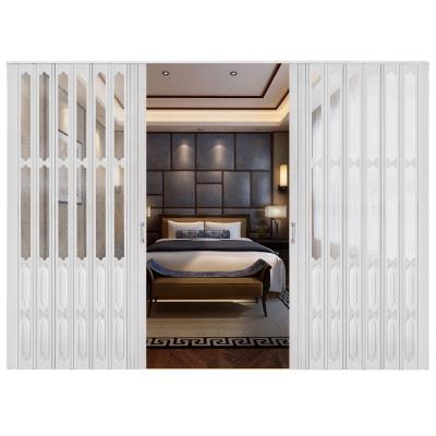 China Commercial Price Transparent Accordion Decoration Folding Door PVC Folding Sliding Folding Door For Partition for sale