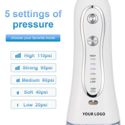 China Prevents Tooth Decay Dental Plaque Dental Calculus Gingival Bleeding 5 MODES 6 SPRAY REPLACEABLE TIP PORTABLE DENTAL ORAL WATER TEETH FLOSSER WATERPROOF RECHARGEABLE HOME TRAVEL REMOVER IRRIGATOR for sale