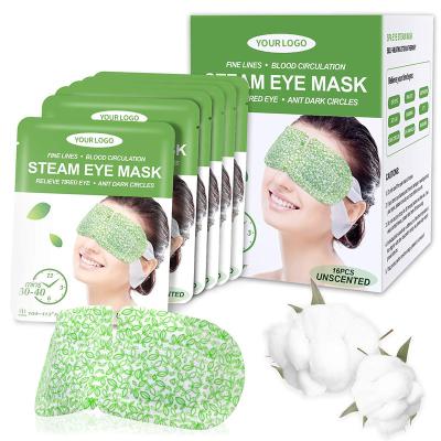 China Anti-Wrinkle 16 PACKS BUFFER HEADACHE RELIEF DISPOSABLE SOOTHING EYES UNSCENTED RELAXATION AUTO WARMED EYE FATIGUE STEAM WARM EYE MASKS for sale