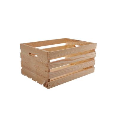 China Wholesale Handmade Rustic Wooden Decor Storage Africa Vintage Fruit Vegetable Crate for sale