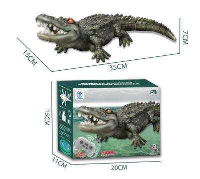 China Other New 2.4G Simulation Crocodile Scale Model Ships Swing Fish Swimming Electric Remote Control Boy Kids Toys for sale