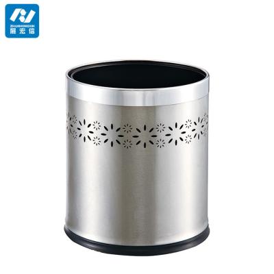 China Sustainable High Quality New Products Round Double Layer Garbage Bin / Trash Can For Hotel Room for sale