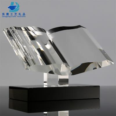 China Europe Cheap Crystal Award Customized Good Quality Book Shape Empty Trophy for sale