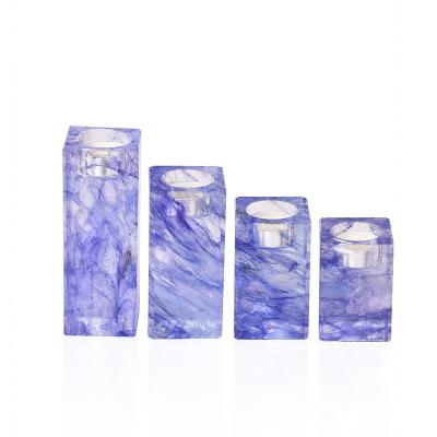 China Luxury Crystal Glass Tea Light Candle Holder Table Home Decoration Wedding Decoration for sale