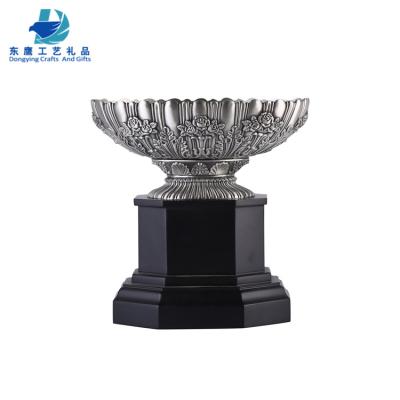 China China Antiqued Huge Silver Plated Stainless Steel Trophy Cup for sale