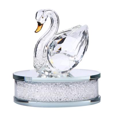 China High Quality Keepsake Gift K9 Wedding Gift and Home Decoration Crystal Swan for sale