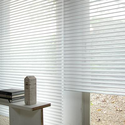 China Art Decor Hot Sale Elegant Design Manual Roll Curtain Shutter Sheer Blinds With Round Box for sale