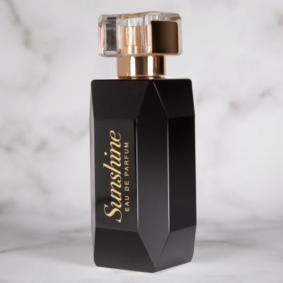 China Modern Design Cosmetic 100ml High End Hot Stamping Black White Spray Luxury Empty Glass Perfume Bottles For Sale for sale