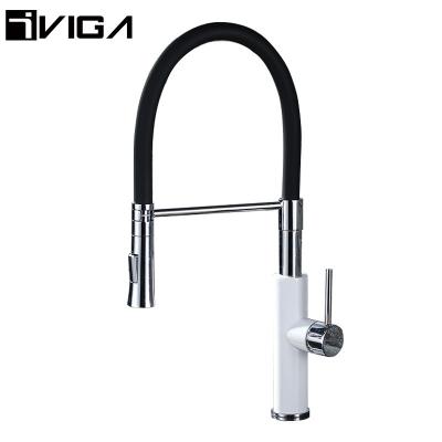 China Other Modern Popular Chrome Plated Single Handle Pull Out Kitchen Faucet For Sink for sale