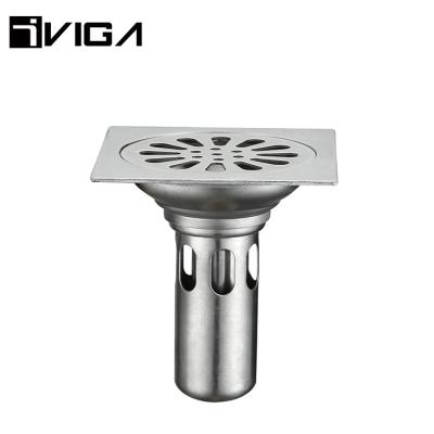 China Modern Household Polished Stainless Steel Exterior Bathroom Floor Drain for sale