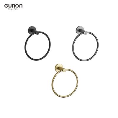 China Modern Towel Ring Bathroom Shelf Black Towel Ring Bathroom Accessories Set for sale