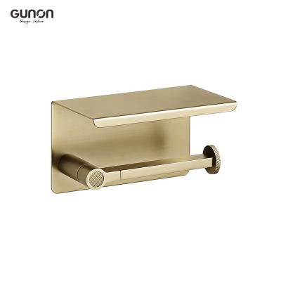 China Durable Gold Toilet Paper Tissue Paper Roll Holders Toilet Paper Holder With Paper for sale