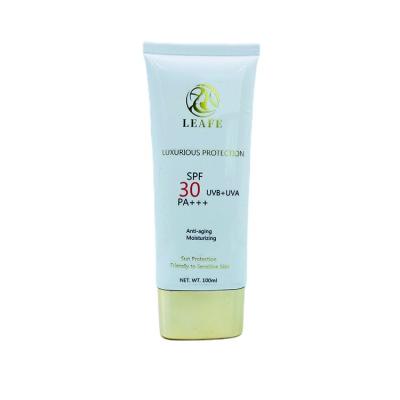 China Sunscreen Deprived Skin Block Moisturizer UVA UVB Sun Logo Protection Anti Aging Cream for sale