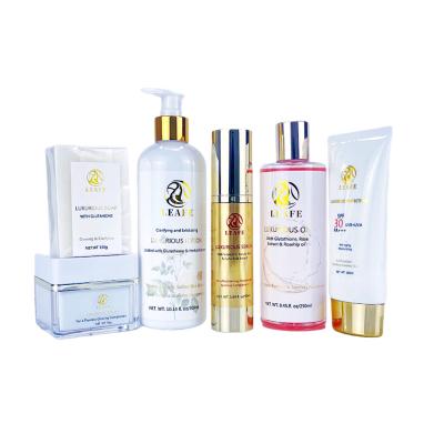 China Moisturize Premium Organic Whitening Brightening Set, Body Massage Oil For Women Serum Body Lotion Soap Sunscreen Brightening Cream for sale