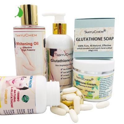 China No Side Effect Face And Body Skin Care Set Glutathione Whitening Lotion Cream Soap Brightening Kit for sale