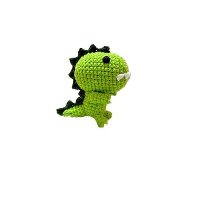 China Key Chain / Promotional Cute Hand Crochet 3D Dinosaur Wool Stuffed Bag Ornament Toy Knit Doll Key Chain for sale