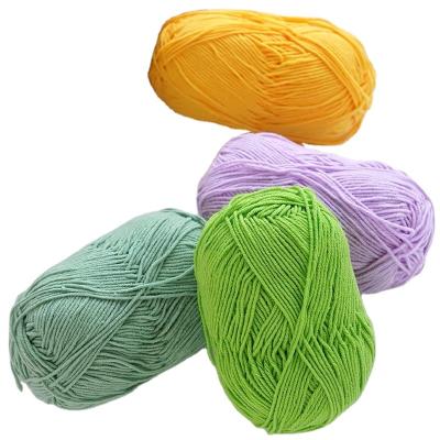 China Anti-pilling Hand Knitting DIY Crochet Yarns Crochet Dolls Toy Bags Sweater Gossips 4 Milk Cotton 5 Milk Cotton Yarns for sale