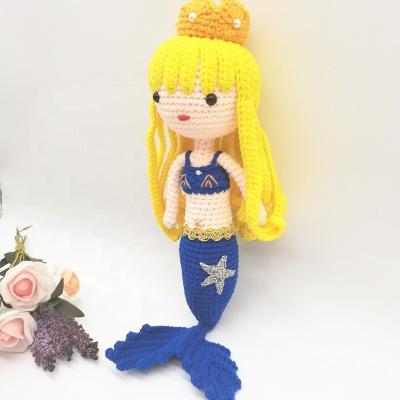 China Children's toys hand crochet mermaid amigurumi dolls for sale