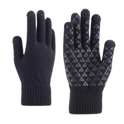 China Wholesale Jacquard Winter Mittens Acrylic Knitted Mittens Touch Screen for sale