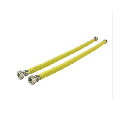 China FLEXIBLE gas hose GAS HOSE WITH YELLOW SHRINKAGE sus304 gas hose connection for kitchen for sale