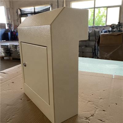 China Wall Mounted Through Door Locking Steel Drop Box Mailbox For Mail Depositing, Keys, Rent Payments, Checks for sale