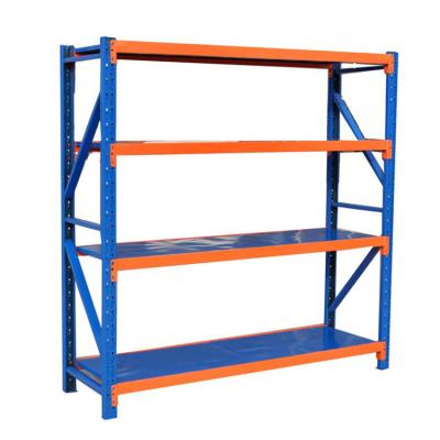 China Storage Shelving Factory Price 4 Layers Light And Medium Duty Storage Racking Systems Metal Shelving Medium Duty Storage Shelf Rack for sale