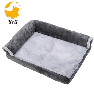 China Large Orthopedic Travel Dog Bed, Bolster Dog Beds For Large Dogs - Foam Sofa With Removable Washable Cover for sale