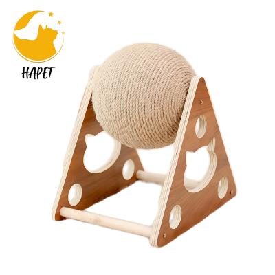 China Cat Toy Scratching Balls Big Size Cat Scratcher Sisal Rope Ball Viable Interactive Toy for sale