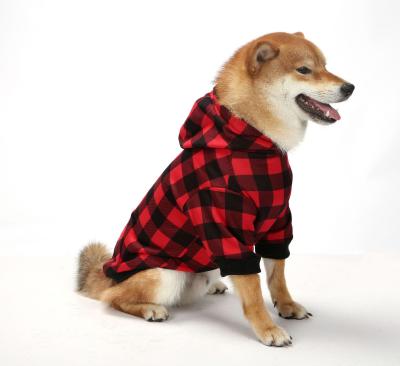 China Sustainable Plaid Dog Hoodie Pet Clothes Sweatershirt With Hat For Small Medium Large Dogs Cats Puppy for sale