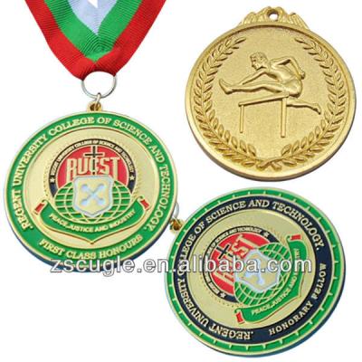 China High Quality Customizable New Design Reward Souvenir Gift Custom Promotion Metal Medal With Ribbon for sale