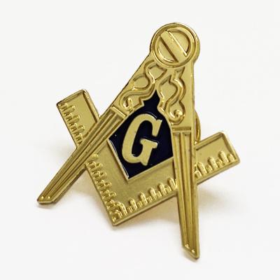 China Masonic Lapel Pin Enamel Pin Badges Freemason Ties Masonic Freemasonry Europe Gold Custom Hard Masonic Wholesale Metal for sale