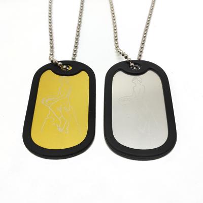 China Europe Manufacture Custom Sublimation Stainless Steel ID Name Metal Aluminum Dog Tag for sale