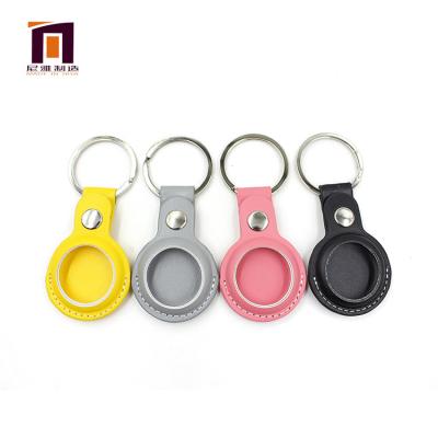 China Factory Direct Sale Custom Colorful Black Rose Yellow Portable Leather Key Chain Protector Cover for sale