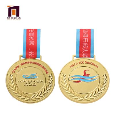 China Customizable Customizable Popular Souvenir Gift Design Colorful Engraving Printing Sport Medal for sale