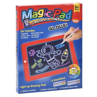 China Plastic magic 3D protection leaving message drawing study and playing games electronic drawing board drawing protection with lights for sale