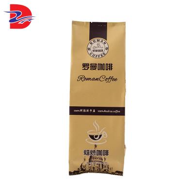 China Chinese Supplier 1kg Self-supporting Food Packaging Zipper Block Bottom Coffee Beans Gift Bag for sale