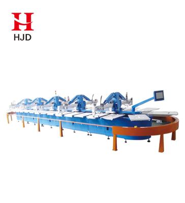 China Fabric Printer Oval Automatic T-shirt Screen Printing Machine Textile Screen Printer for sale