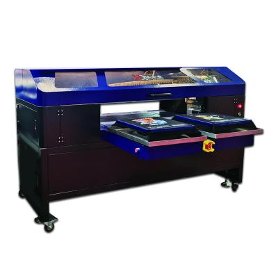 China Flatbed T Shirt Screen Printing Machine 3d T-shirt Inkjet Printer With White Color Dye Ink Garment Textile Printer for sale