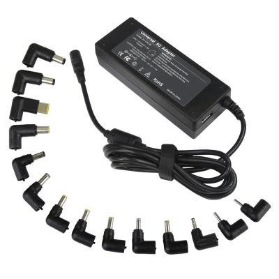 China 90W Auto Universal 15-20V Laptop Adapter With 5V 1A USB Laptop DC AC Adapter Charger With 14 Tips for sale