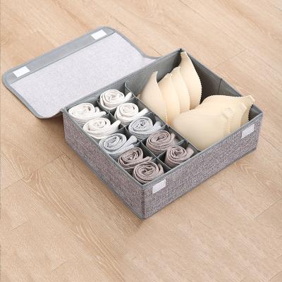 China Modern hot sale best price and high quality bra organizer velcroes cover non-woven fabric closet drawer sock with lid for sale