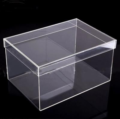 China Viable Clear Plastic Shoe Sneaker Box Stackable Storage Organizer With Acrylic Custom Clear Display Containers for sale