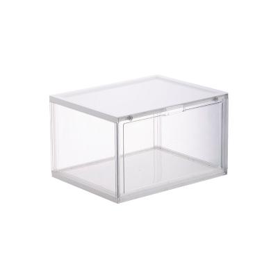 China Viable Clear Plastic Foldable Shoe Sneaker Box Stackable Storage Organizer With Custom Clear Containers for sale