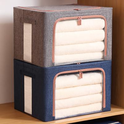 China Large Modern Foldable Home Wardrobe Clothes Organizer Bag For Folding Universal Comforter Toy Heavy Duty Storage Bags Cover Cloth for sale