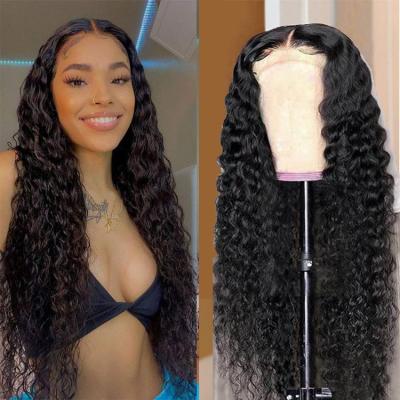 China Thick Lace Frontal Wig For Black Women, Water Wave Hd Lace Headband Wig, Pre-Pluked 13X4 Lace Frontal Hair Wigs for sale