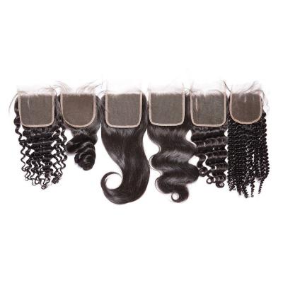 China Can Be Changed Natural Wave Design 13x4 Sheer Lace Frontal Swiss Lace Pre Plucked HD To Lace Closure 4x4 for sale