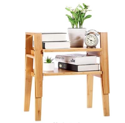 China Tea table bedroom bedside table detachable warm bamboo stacked bedside table for sale